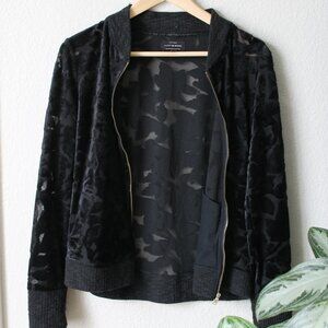 Velvet Sheer Floral Jacket- Lucky Brand